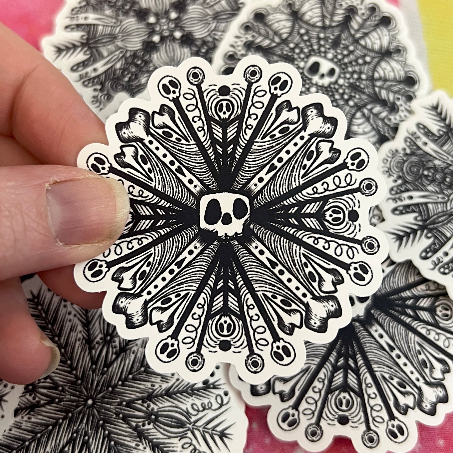 Skull Witch Winter Snowflake Die Cut Bundle