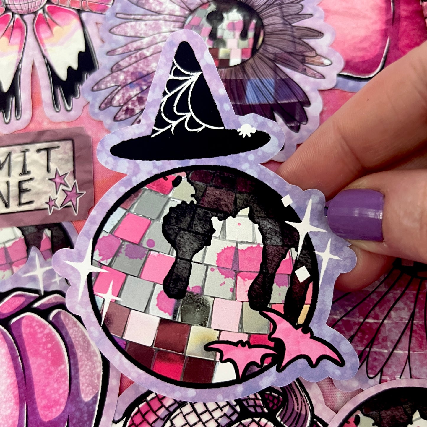 Purple Spooky Disco Die Cut Addon