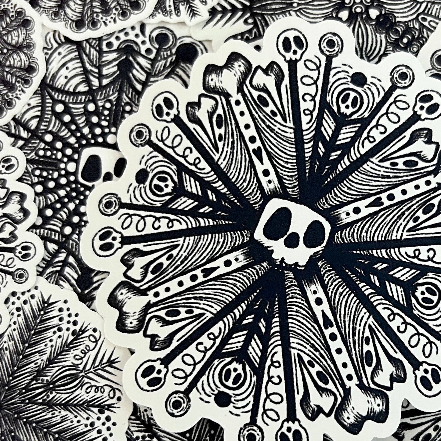 Skull Witch Winter Snowflake Die Cut Bundle