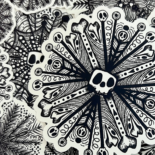 Skull Witch Winter Snowflake Die Cut Bundle