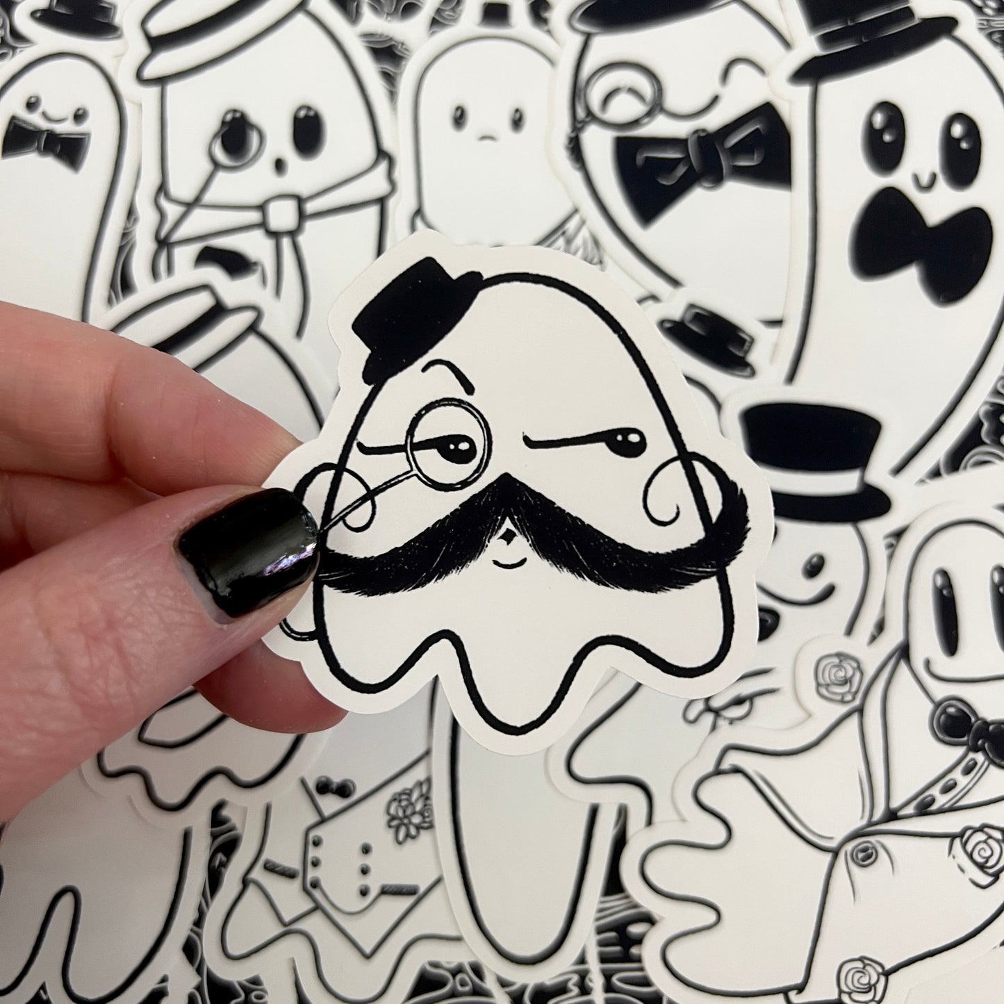 Black and White Dapper Boo Die Cut Bundle