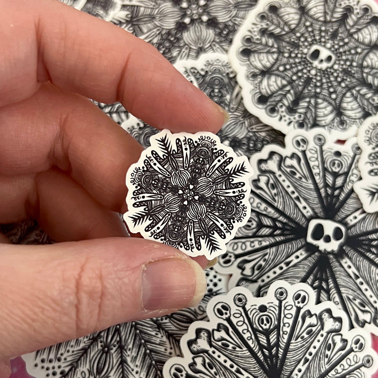 Skull Witch Winter Snowflake Die Cut Bundle