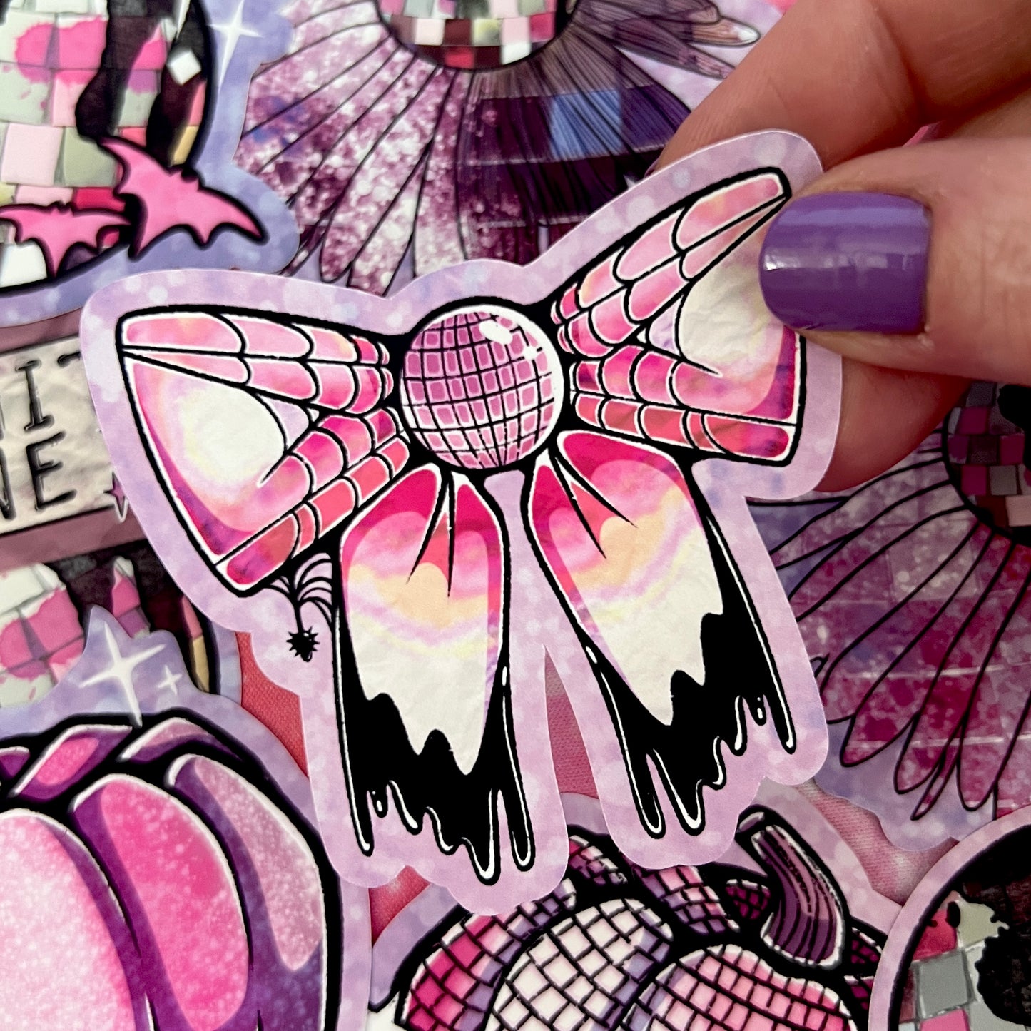 Purple Spooky Disco Die Cut Addon