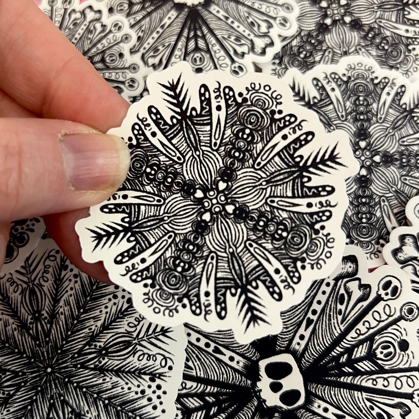 Skull Witch Winter Snowflake Die Cut Bundle