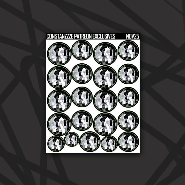 Skull Witch Winter Disco Ball Deco Sheet