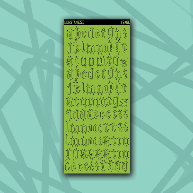 Y2K Gothic Letters
