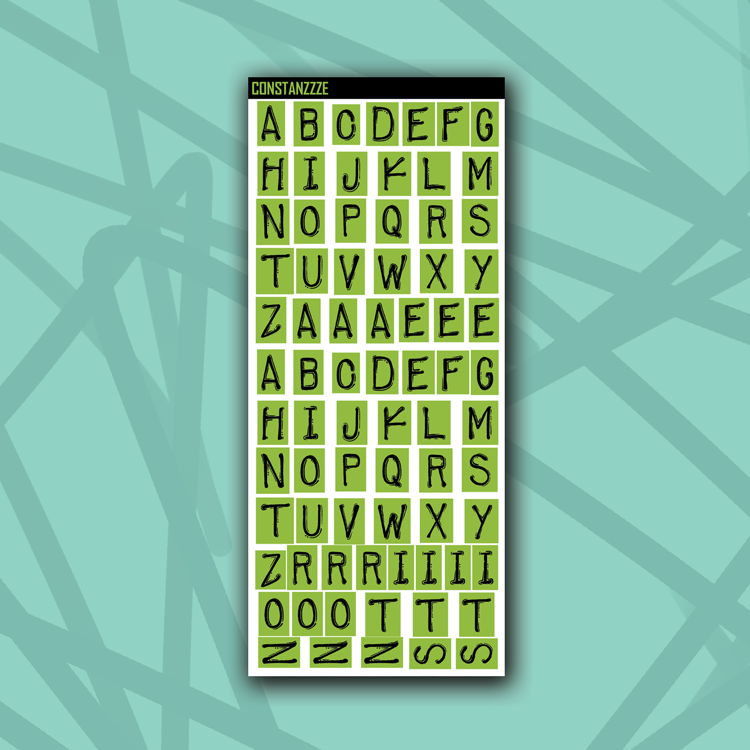 Y2K Label Letters