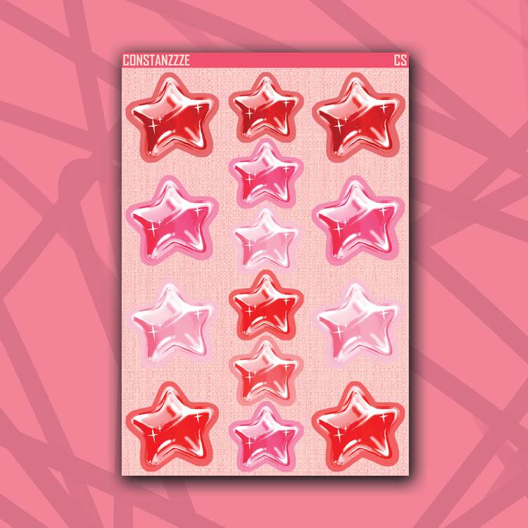Eye Heart U Large Chubby Star Sticker Sheet