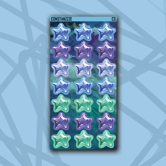 Constellations Medium Chubby Star Sticker Sheet