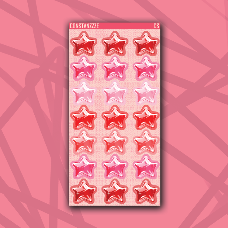 Eye Heart U Medium Chubby Star Sticker Sheet