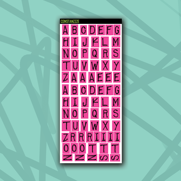 Y2K Label Letters