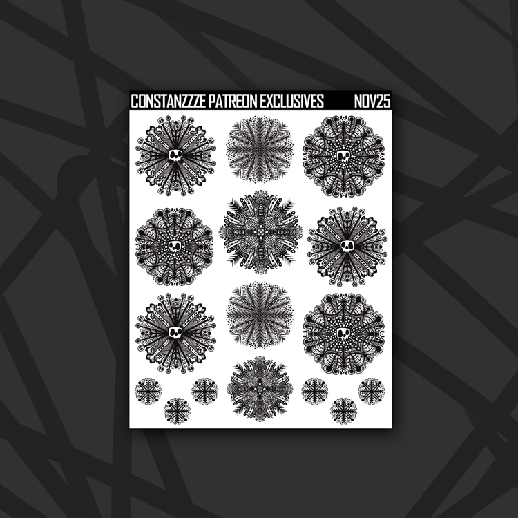 Skull Witch Winter Base Deco Sheet Bundle