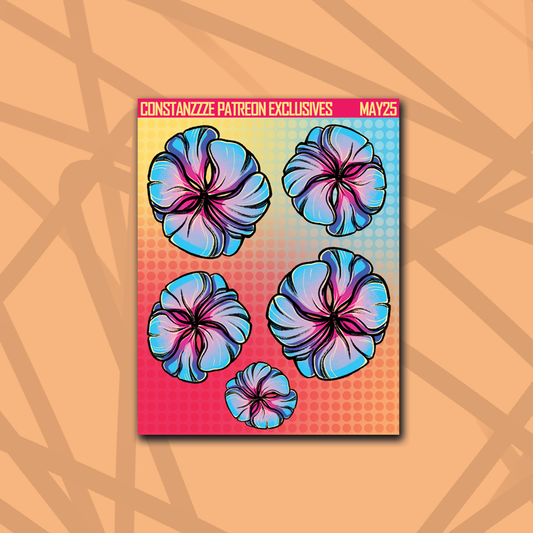 318 Blue Flower Deco Sheet