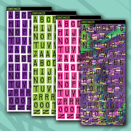 Y2K Label Letters