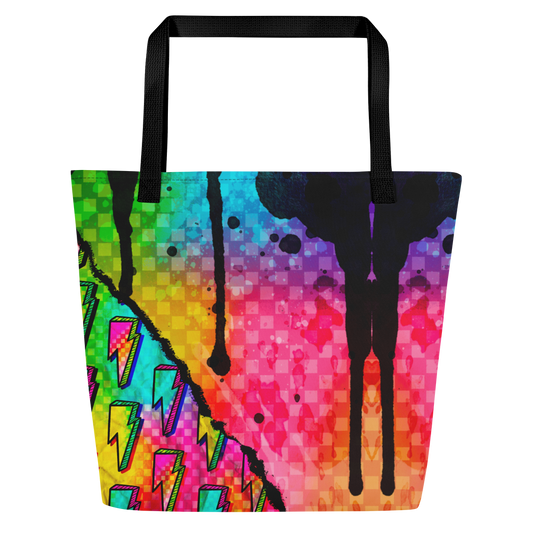 Splatter Rip Large AF All-Over Print Tote Bag
