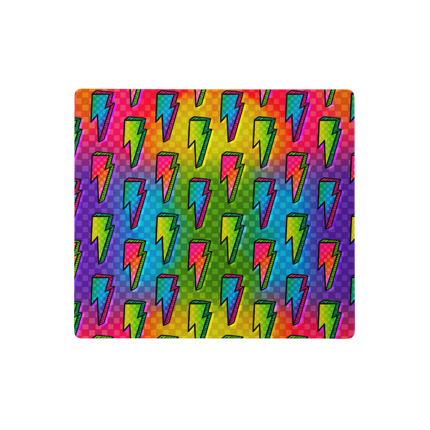 Rainbow Bolts Desk Mat