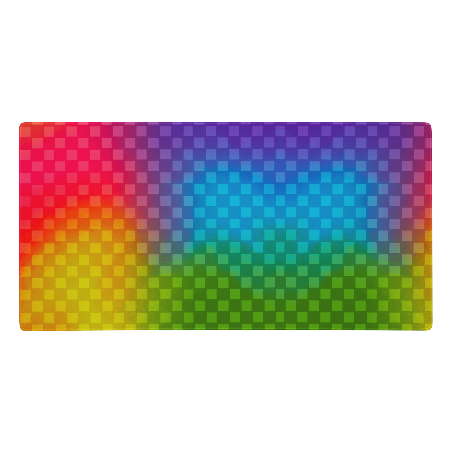 Rainbow Checker Desk Mat