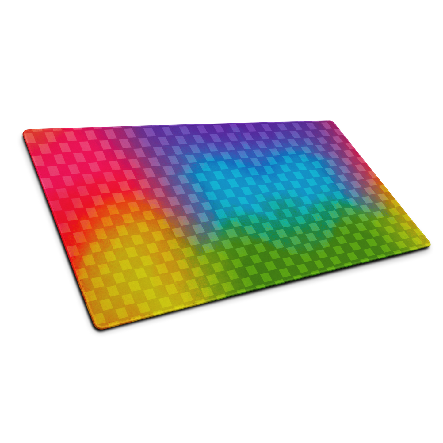 Rainbow Checker Desk Mat