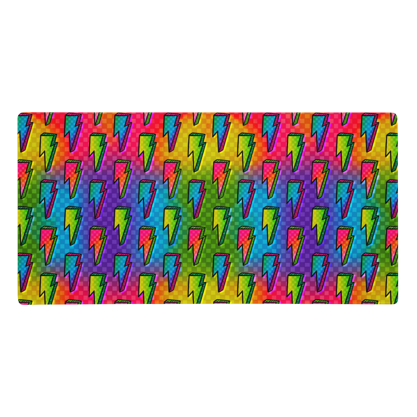 Rainbow Bolts Desk Mat