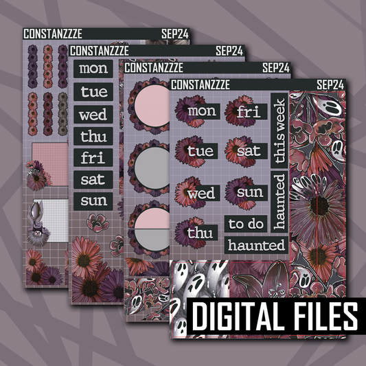 Digital Haunted Florals Journaling Kit Addon