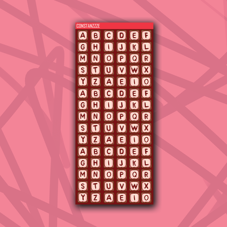 Eye Heart U Bead Letters