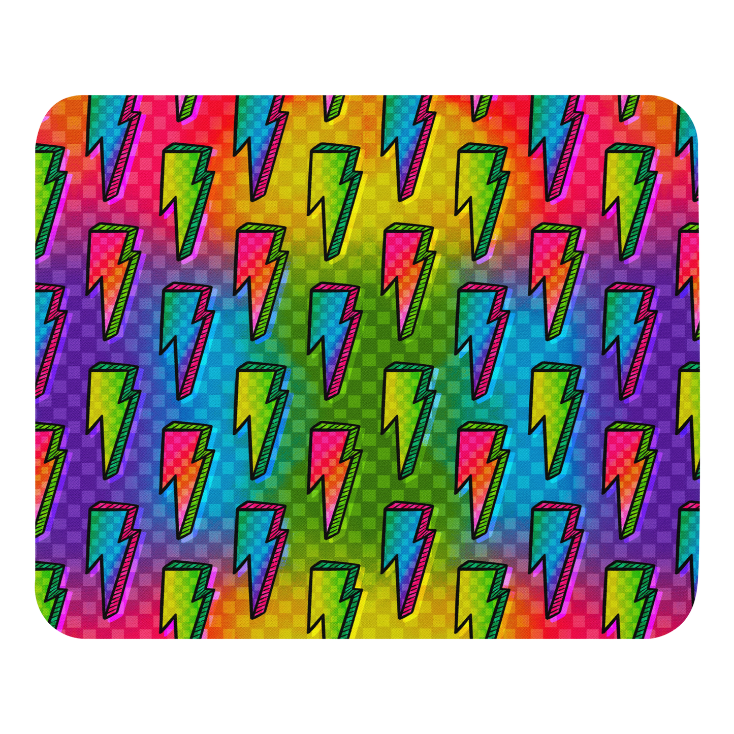 Rainbow Bolts Mouse Pad