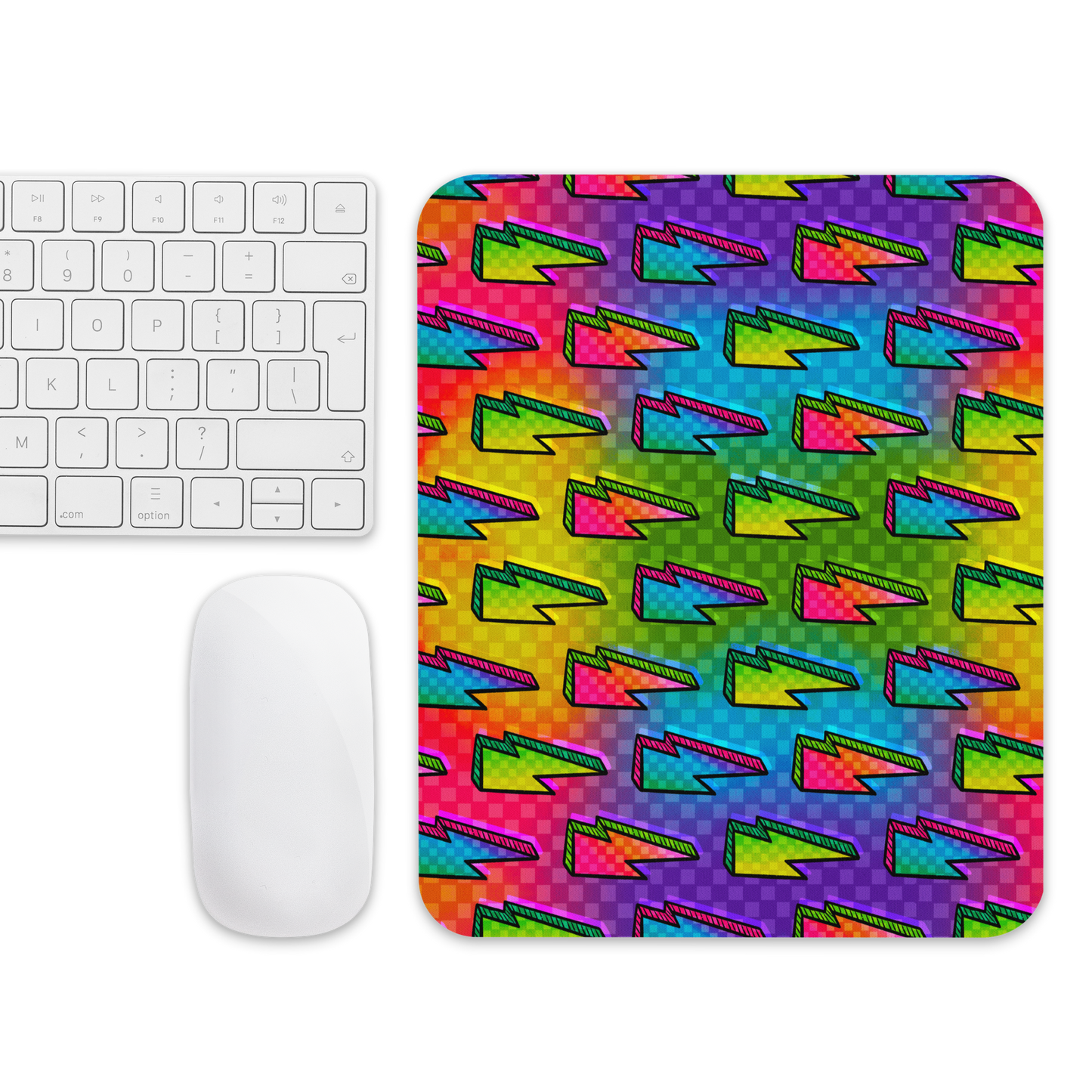 Rainbow Bolts Mouse Pad